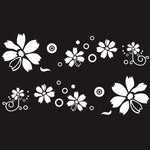 2 PCS/Set D-510 Flowers Pattern Car Modified Decorative Sticker, D-510