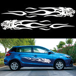 2 PCS/Set D-815 Flame Lion Pattern Car Modified Decorative Sticker, D-815