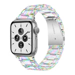Three-Bead Translucent Watch Band For Apple Watch Series, 7 45mm / 6&SE&5&4 44mm / 3&2&1 42mm, 7 41mm / 6&SE&5&4 40mm / 3&2&1 38mm