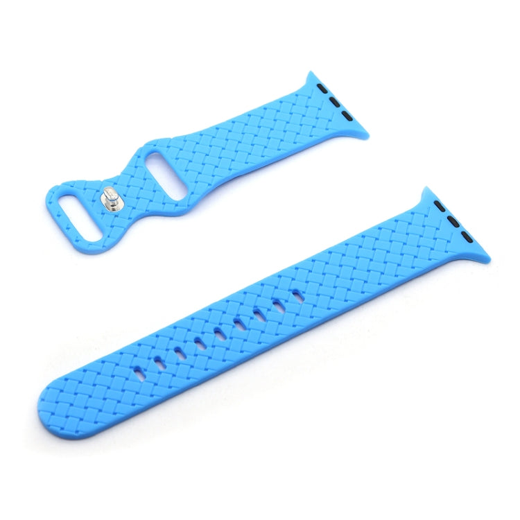 Weave Texture Watch Band For Apple Watch Series, 7 45mm / 6&SE&5&4 44mm / 3&2&1 42mm, 7 41mm / 6&SE&5&4 40mm / 3&2&1 38mm