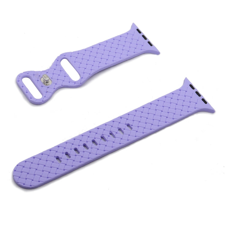 Weave Texture Watch Band For Apple Watch Series, 7 45mm / 6&SE&5&4 44mm / 3&2&1 42mm, 7 41mm / 6&SE&5&4 40mm / 3&2&1 38mm