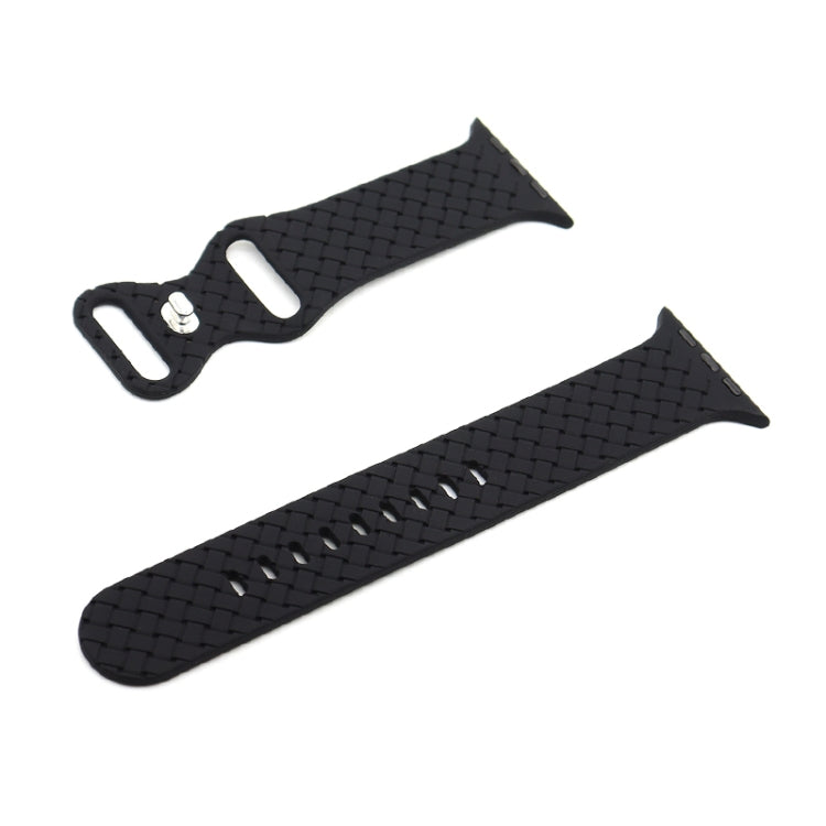 Weave Texture Watch Band For Apple Watch Series, 7 45mm / 6&SE&5&4 44mm / 3&2&1 42mm, 7 41mm / 6&SE&5&4 40mm / 3&2&1 38mm
