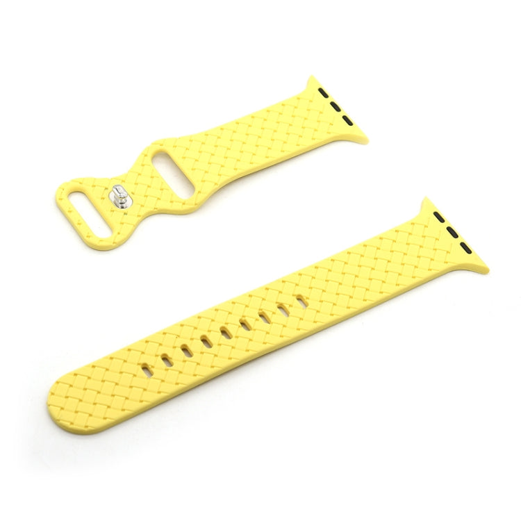 Weave Texture Watch Band For Apple Watch Series, 7 45mm / 6&SE&5&4 44mm / 3&2&1 42mm, 7 41mm / 6&SE&5&4 40mm / 3&2&1 38mm