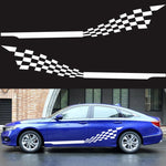 2 PCS/Set D-944 Striped Plaid Pattern Car Modified Decorative Sticker, D-944