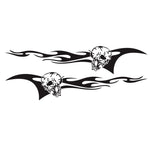 2 PCS/Set D-964 Skull Flame Pattern Car Modified Decorative Sticker, D-964