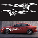 2 PCS/Set D-964 Skull Flame Pattern Car Modified Decorative Sticker, D-964