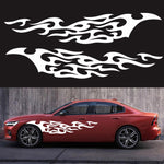2 PCS/Set D-969 Flame Pattern Car Modified Decorative Sticker, D-969