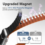 Reverse Buckle Magnetic Silicone Watch Band For Apple Watch Series, 7 45mm / 6&SE&5&4 44mm / 3&2&1 42mm, 7 41mm / 6&SE&5&4 40mm / 3&2&1 38mm