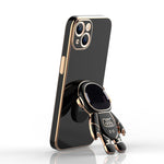 Plating Astronaut Holder Phone Case, For iPhone 13 Pro Max, For iPhone 13 Pro, For iPhone 13, For iPhone 13 mini, For iPhone 12 Pro Max