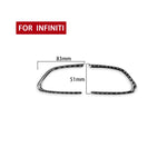 Car Carbon Fiber Steering Wheel Buttons Decorative Sticker for Infiniti Q50 2014-2020 / Q60 / QX60, Steering Wheel Buttons(Black), Steering Wheel Buttons(Red)