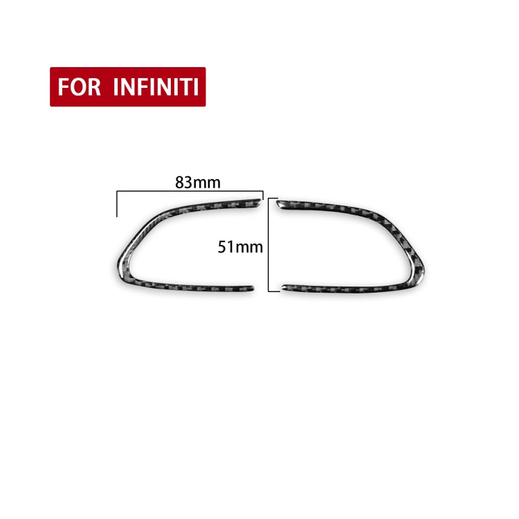 Car Carbon Fiber Steering Wheel Buttons Decorative Sticker for Infiniti Q50 2014-2020 / Q60 / QX60, Steering Wheel Buttons(Black), Steering Wheel Buttons(Red)