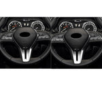 Car Carbon Fiber Steering Wheel Buttons Decorative Sticker for Infiniti Q50 2014-2020 / Q60 / QX60, Steering Wheel Buttons(Black), Steering Wheel Buttons(Red)