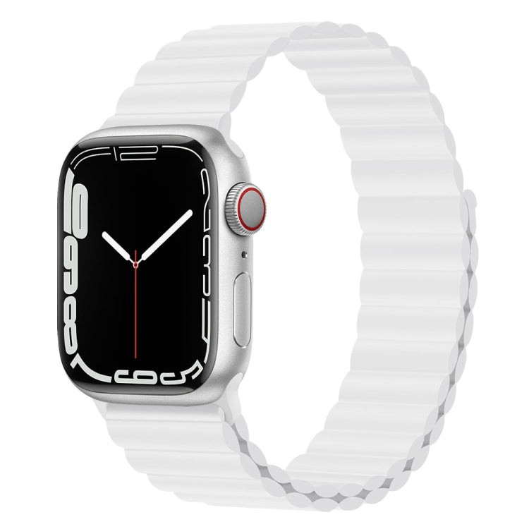 Silicone Magnet Watch Band For Apple Watch Series, 7 45mm / 6&SE&5&4 44mm / 3&2&1 42mm, 7 41mm / 6&SE&5&4 40mm / 3&2&1 38mm