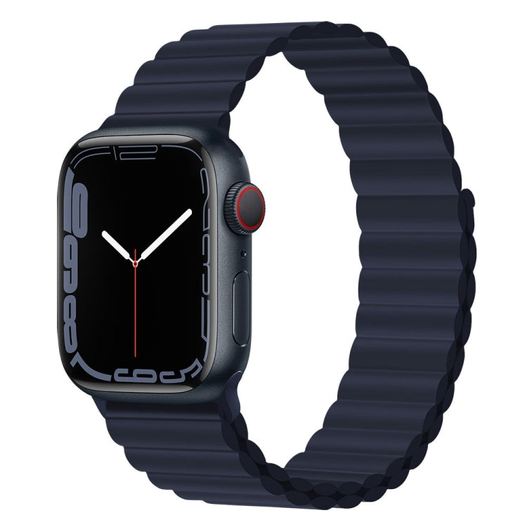 Silicone Magnet Watch Band For Apple Watch Series, 7 45mm / 6&SE&5&4 44mm / 3&2&1 42mm, 7 41mm / 6&SE&5&4 40mm / 3&2&1 38mm