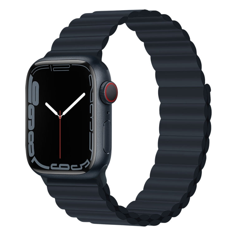 Silicone Magnet Watch Band For Apple Watch Series, 7 45mm / 6&SE&5&4 44mm / 3&2&1 42mm, 7 41mm / 6&SE&5&4 40mm / 3&2&1 38mm