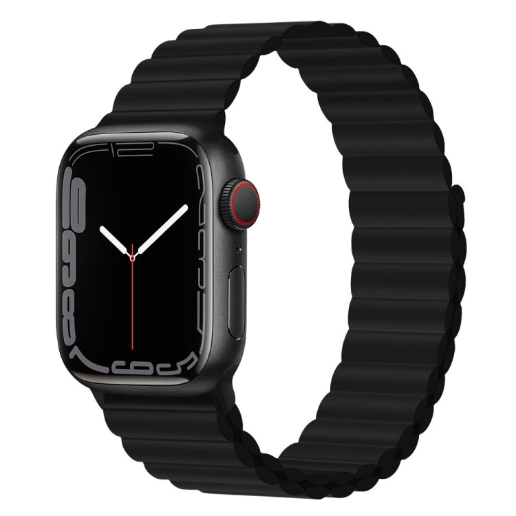 Silicone Magnet Watch Band For Apple Watch Series, 7 45mm / 6&SE&5&4 44mm / 3&2&1 42mm, 7 41mm / 6&SE&5&4 40mm / 3&2&1 38mm