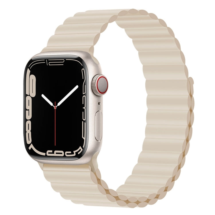 Silicone Magnet Watch Band For Apple Watch Series, 7 45mm / 6&SE&5&4 44mm / 3&2&1 42mm, 7 41mm / 6&SE&5&4 40mm / 3&2&1 38mm