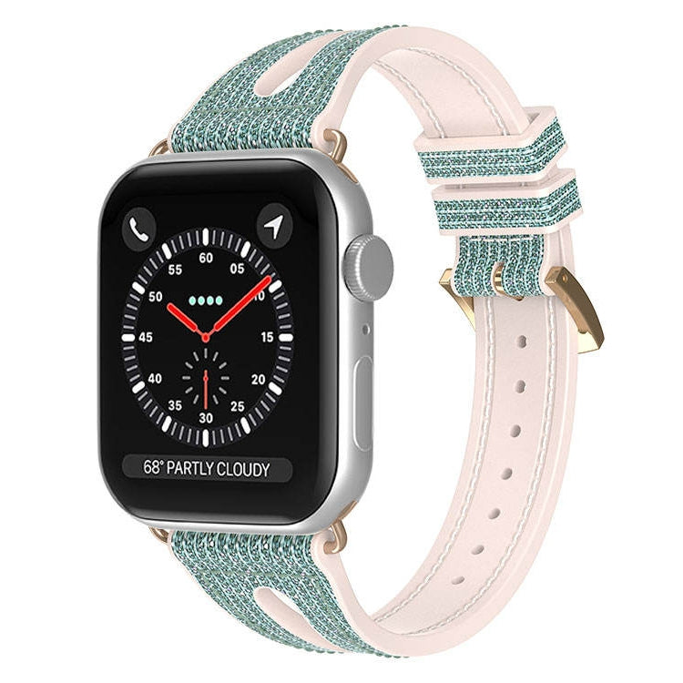 Slim Glitter Watch Band For Apple Watch Series, 7 45mm / 6&SE&5&4 44mm / 3&2&1 42mm, 7 41mm / 6&SE&5&4 40mm / 3&2&1 38mm