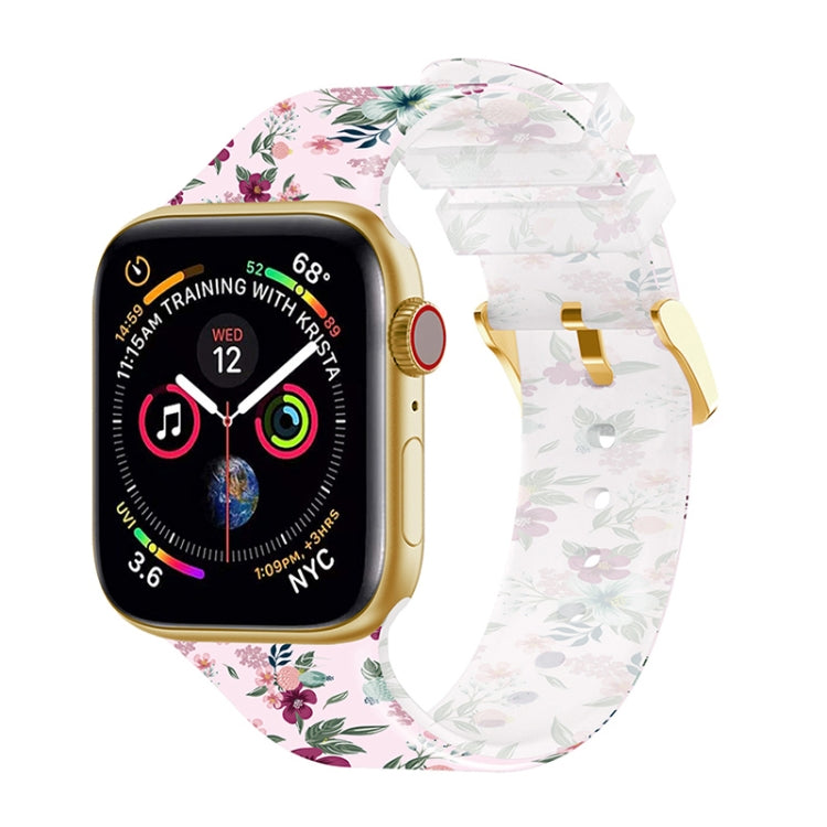 Square Buckle Transparent Watch Band For Apple Watch Series, 7 45mm / 6&SE&5&4 44mm / 3&2&1 42mm, 7 41mm / 6&SE&5&4 40mm / 3&2&1 38mm