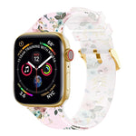 Square Buckle Transparent Watch Band For Apple Watch Series, 7 45mm / 6&SE&5&4 44mm / 3&2&1 42mm, 7 41mm / 6&SE&5&4 40mm / 3&2&1 38mm