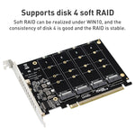 PH44 NVME 4 Disk Array Card PCI-E Signal Split Array Card