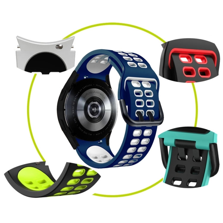 Double-row Hole Two-color Silicone Watch Band, For Samsung Galaxy Watch 5 40mm, For Samsung Galaxy Watch 5 Pro 45mm