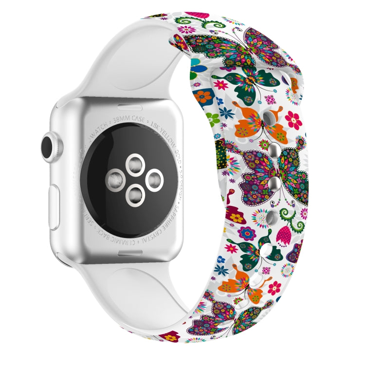 Single Nail Printing Watch Band For Apple Watch Series, 7 45mm / 6&SE&5&4 44mm / 3&2&1 42mm, 7 41mm / 6&SE&5&4 40mm / 3&2&1 38mm