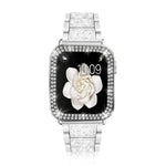 Diamond Metal Watch Band For Apple Watch Series, 7 45mm / 6&SE&5&4 44mm / 3&2&1 42mm, 7 41mm / 6&SE&5&4 40mm / 3&2&1 38mm
