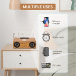 K1 Multifunctional Desktop Wooden Bluetooth Speaker Wireless Loudspeaker