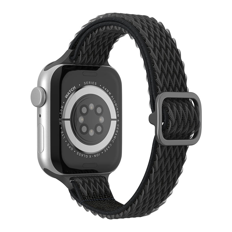 Wave Small Waist Nylon Watch Band For Apple Watch Series, 7 45mm / 6&SE&5&4 44mm / 3&2&1 42mm, 7 41mm / 6&SE&5&4 40mm / 3&2&1 38mm