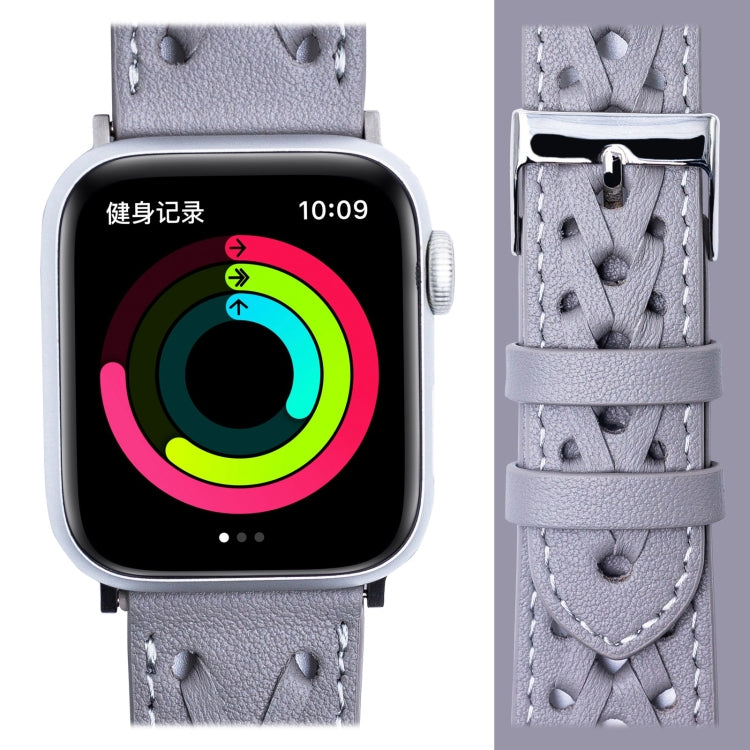 Genuine Leather Woven Watch Strap For Apple Watch Series, 7 45mm / 6&SE&5&4 44mm / 3&2&1 42mm, 7 41mm / 6&SE&5&4 40mm / 3&2&1 38mm