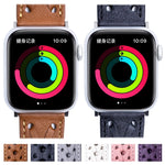 Genuine Leather Woven Watch Strap For Apple Watch Series, 7 45mm / 6&SE&5&4 44mm / 3&2&1 42mm, 7 41mm / 6&SE&5&4 40mm / 3&2&1 38mm