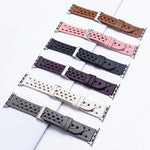 Genuine Leather Woven Watch Strap For Apple Watch Series, 7 45mm / 6&SE&5&4 44mm / 3&2&1 42mm, 7 41mm / 6&SE&5&4 40mm / 3&2&1 38mm