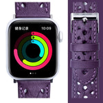 Genuine Leather Woven Watch Strap For Apple Watch Series, 7 45mm / 6&SE&5&4 44mm / 3&2&1 42mm, 7 41mm / 6&SE&5&4 40mm / 3&2&1 38mm