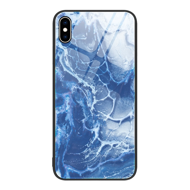 Marble Pattern Glass Protective Phone Case, For iPhone 14, For iPhone 1XR, For iPhone XS Max