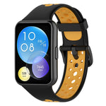 For Huawei Watch Fit 2 Two-Color Breathable Silicone Watch Band