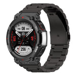 For Huami Amazfit T-Rex 2 Three Strains Steel Watch Band