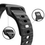 Wavy Silicone Watch Strap For Apple Watch Series, 7 45mm / 6&SE&5&4 44mm / 3&2&1 42mm, 7 41mm / 6&SE&5&4 40mm / 3&2&1 38mm