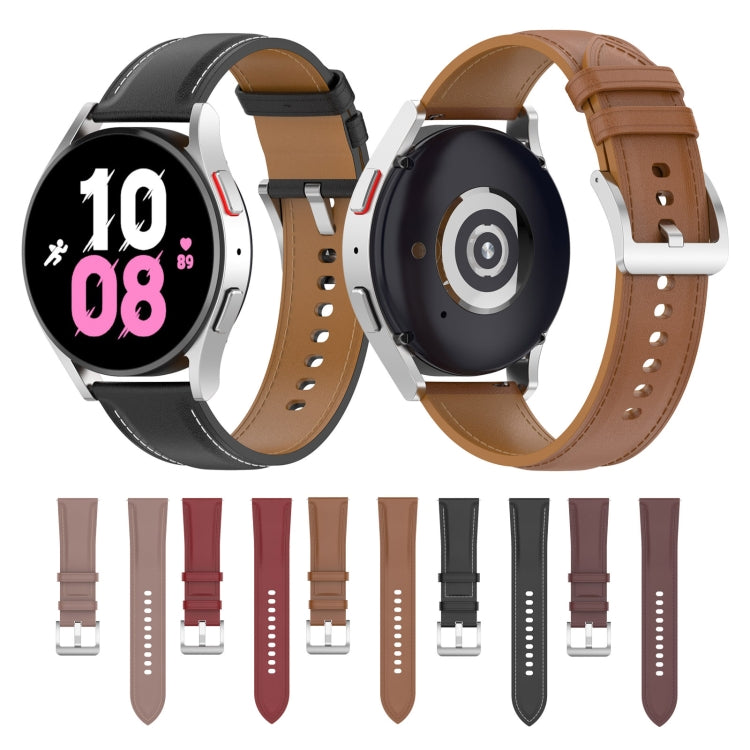 Premium Leather Watch Band, For Samsung Galaxy Watch 5 40mm, For Samsung Galaxy Watch 5 44mm, For Samsung Galaxy Watch 5 Pro 45mm