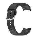 Official Silicone Silver Round Buckle Watch Band, For Samsung Galaxy Watch 5 44mm