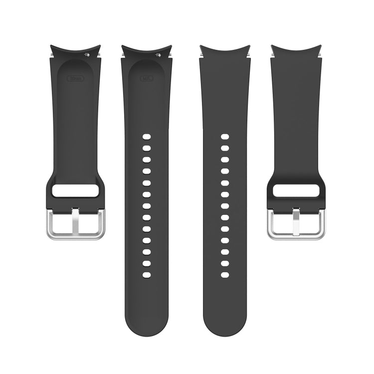 Official Silicone Silver Round Buckle Watch Band, For Samsung Galaxy Watch 5 44mm