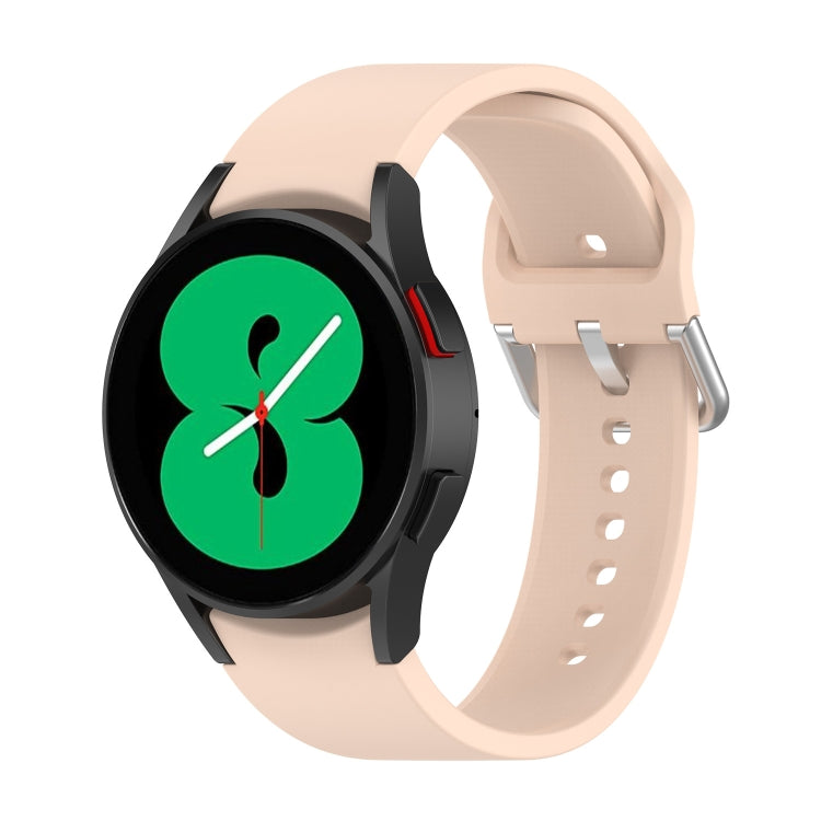 Official Silicone Silver Round Buckle Watch Band, For Samsung Galaxy Watch 5 44mm