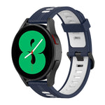 20mm Two-color Stripe Silicone Watch Band, For Samsung Galaxy Watch 5 40mm, For Samsung Galaxy Watch 5 44mm, For Samsung Galaxy Watch 5 Pro 45mm