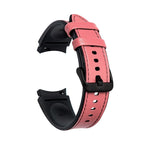 Silicone + Leather Black Buckle Watch Band, For Samsung Galaxy Watch5 Pro 45mm/5 44mm/5 40mm