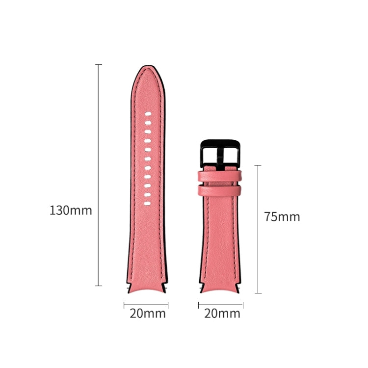Silicone + Leather Black Buckle Watch Band, For Samsung Galaxy Watch5 Pro 45mm/5 44mm/5 40mm