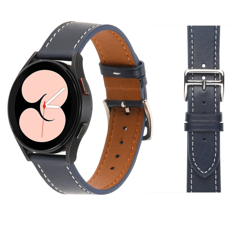 Plain Weave Leather Watch Band, For Samsung Galaxy Watch5 Pro 45mm/5 44mm/5 40mm