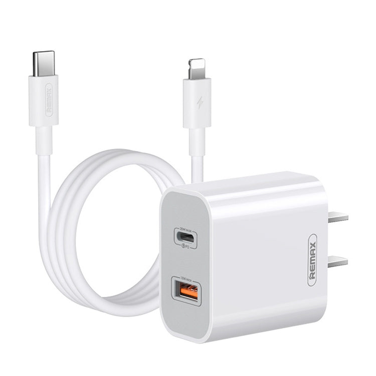 مجموعة شاحن سريع REMAX RP-U68 بقدرة 20 واط بمنفذ USB وUSB-C/Type-C مزدوج، قابس CN، قابس الاتحاد الأوروبي، قابس المملكة المتحدة، قابس الولايات المتحدة