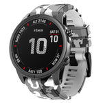 Camouflage Silicone Watch Band, For Garmin Fenix 7, For Garmin Fenix 7X