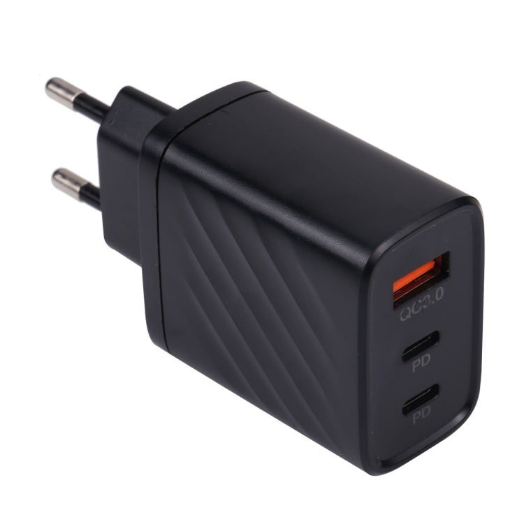 شاحن سفر جداري 3 في 1 AR-892 QC3.0 PD20W USB + USB-C / Type-C، قابس الاتحاد الأوروبي، قابس المملكة المتحدة