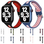 Water Drop Silicone Watch Band For Apple Watch Series, 7 45mm / 6&SE&5&4 44mm / 3&2&1 42mm, 7 41mm / 6&SE&5&4 40mm / 3&2&1 38mm
